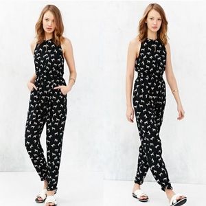 MinkPink White Tiger Print Junpsuit